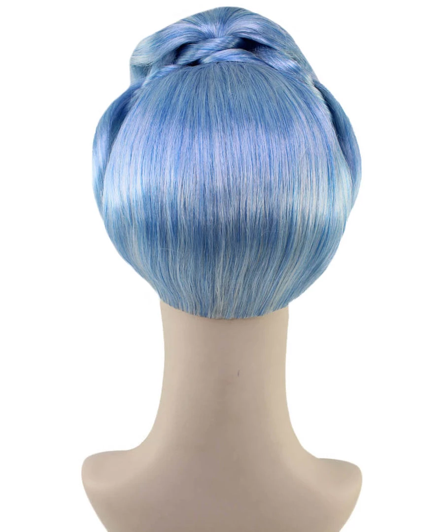 HPO Womens Singer16th Century Aristocracy Wig | Blue Celebrity Wigs | Premium Breathable Capless Cap Women's