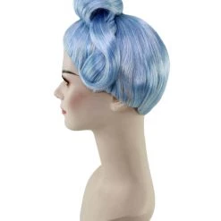 HPO Womens Singer16th Century Aristocracy Wig | Blue Celebrity Wigs | Premium Breathable Capless Cap Women's