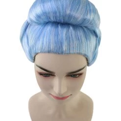 HPO Womens Singer16th Century Aristocracy Wig | Blue Celebrity Wigs | Premium Breathable Capless Cap Women's