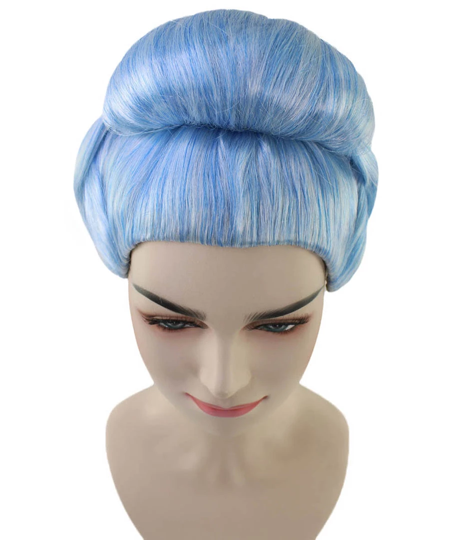 HPO Womens Singer16th Century Aristocracy Wig | Blue Celebrity Wigs | Premium Breathable Capless Cap Women's