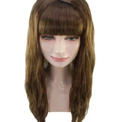 HPO Women's Womens Adult Drama Wig | Brown TV/Movie Wigs | Premium Breathable Capless Cap