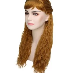 BC Adult Women's Brown Color Wavy Long Length Trendy Iconic Artic Princess Wig