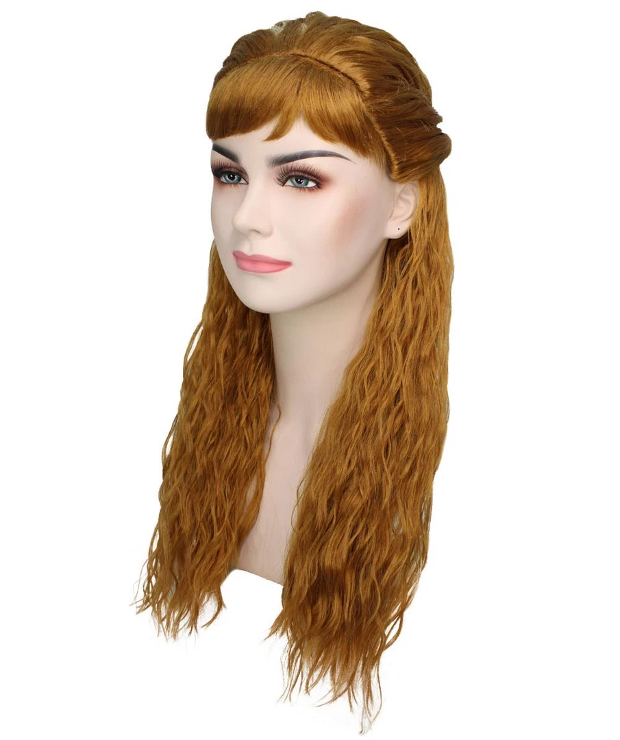 BC Adult Women's Brown Color Wavy Long Length Trendy Iconic Artic Princess Wig