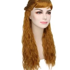 BC Adult Women's Brown Color Wavy Long Length Trendy Iconic Artic Princess Wig