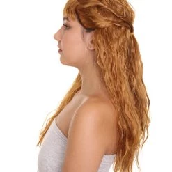 HPO Women's Womens Fantasy Wig | Brown TV/Movie Wig | Premium Breathable Capless Cap