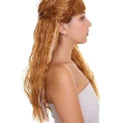 HPO Women's Womens Fantasy Wig | Brown TV/Movie Wig | Premium Breathable Capless Cap