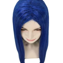 HPO Womens Fantasy Long Wig | Blue TV/Movie Wigs | Premium Breathable Capless Cap Women's