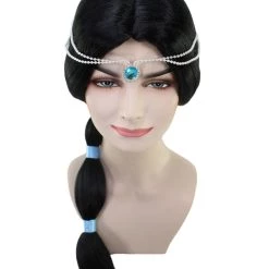 HPO Womens Princess Braided Wig | Black TV/Movie Wigs | Premium Breathable Capless Cap