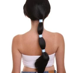 HPO Womens Princess Braided Wig | Black TV/Movie Wigs | Premium Breathable Capless Cap