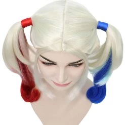 HPO Women's Womens Suicide Wig | Multi-color Cosplay TV/Movie Wigs | Premium Breathable Capless Cap