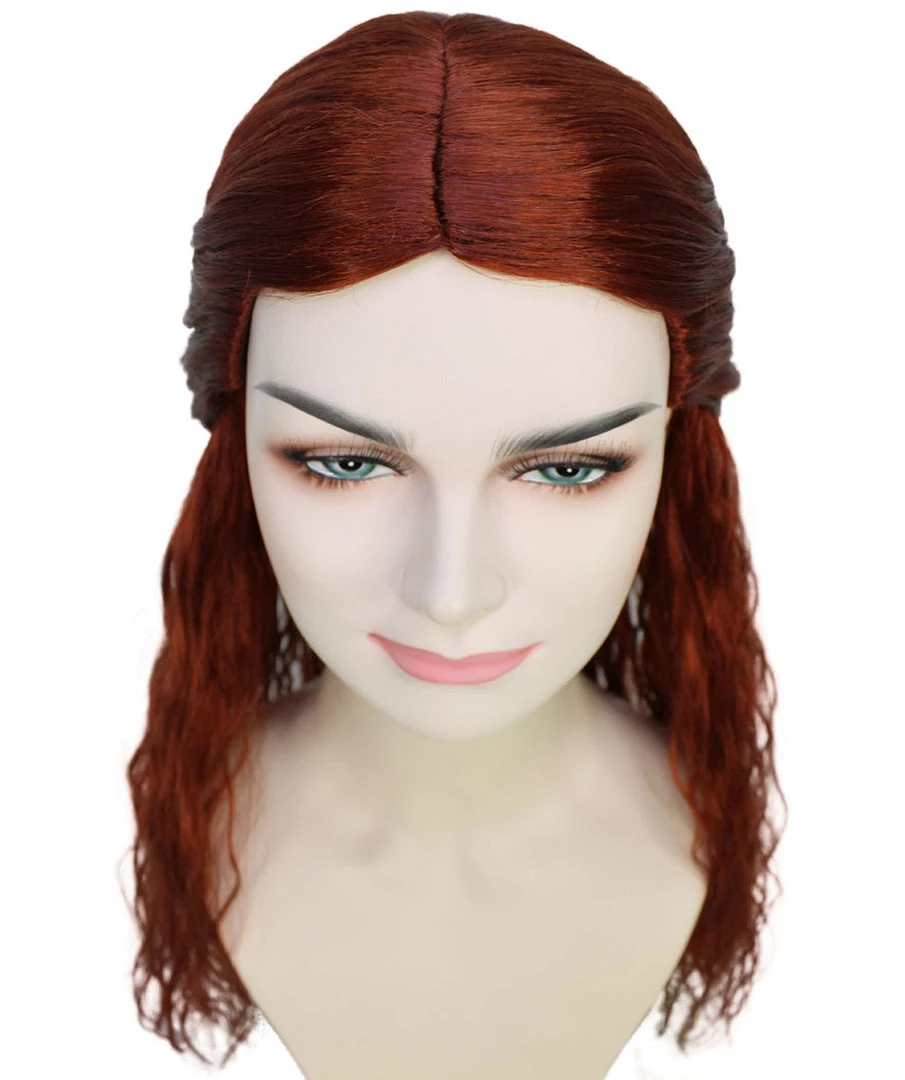 HPO Women's Comic Half-wavy Wig | Auburn Wigs | Premium Breathable Capless Cap