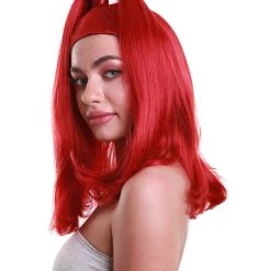 HPO Women's Womens TV Movie Character Wig | Red Wigs | Premium Breathable Capless Cap
