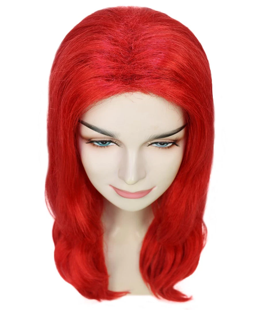 HPO Women's TV Movie Super Hero Wig | Red Wigs | Premium Breathable Capless Cap