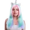 HPO Women Unicorn Multi Colored Wig | Premium Breathable Capless Cap