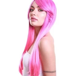 HPO Women Gradation Curly Pink Cosplay Wig | Premium Breathable Capless Cap
