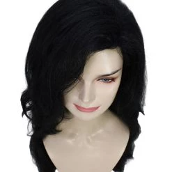 HPO Women's Long Black Straight Side Part Cosplay Wig | Premium Breathable Capless Cap