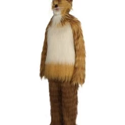 HPO Furry Fox Collection Costume | Women's White And Orange Straight Long Furry Fox Cosplay Costume With Tail