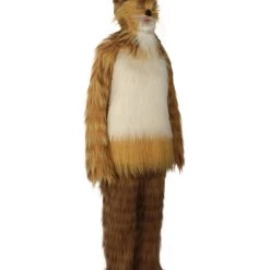 HPO Furry Fox Collection Costume | Women's White And Orange Straight Long Furry Fox Cosplay Costume With Tail