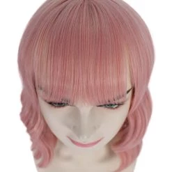 HPO Adults Women Long Length Wavy Wigs | Lt. Pink Cosplay Wigs | Premium Breathable Capless Cap