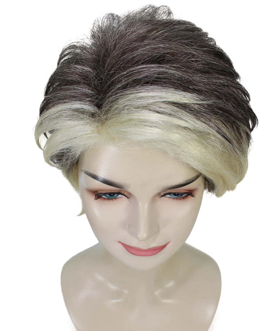 HPO Women's Short Length Side Part Dirty Blonde Straight Wig