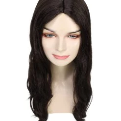 HPO Women's Black Straight Medium Length Imperial Army Wig | Premium Breathable Capless Cap