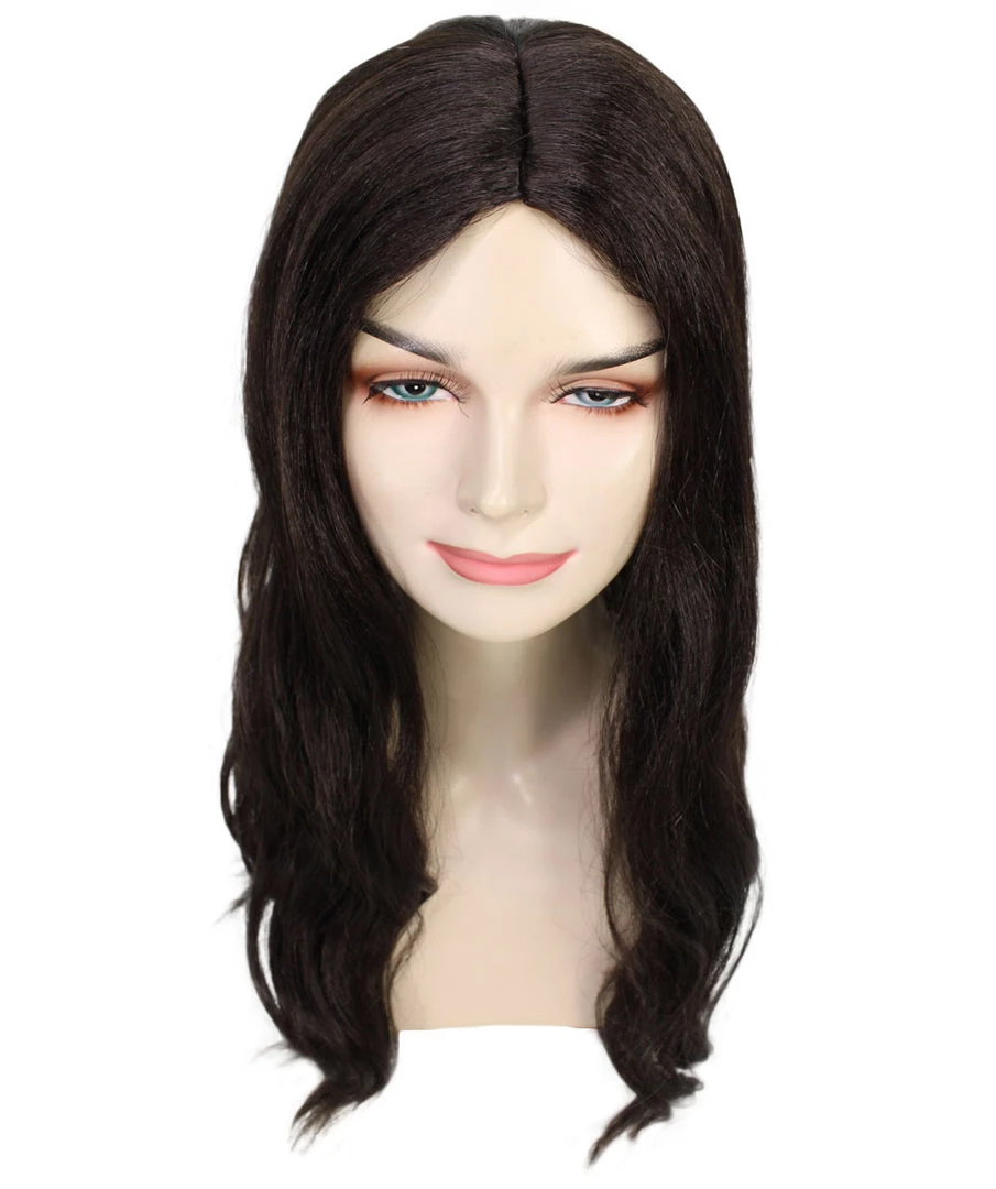 HPO Women's Black Straight Medium Length Imperial Army Wig | Premium Breathable Capless Cap