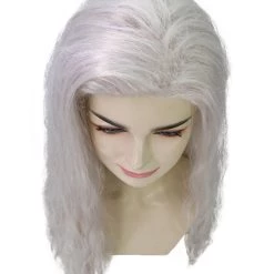 HPO Women's Long Length Belgium Born Youtuber Wig - Long Wavy White Hair - Capless Cap Design