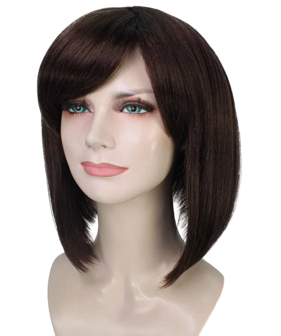 BC Introverted Bob | Women's Brown Color Straight Shoulder Length Trendy Introverted Bob Wig