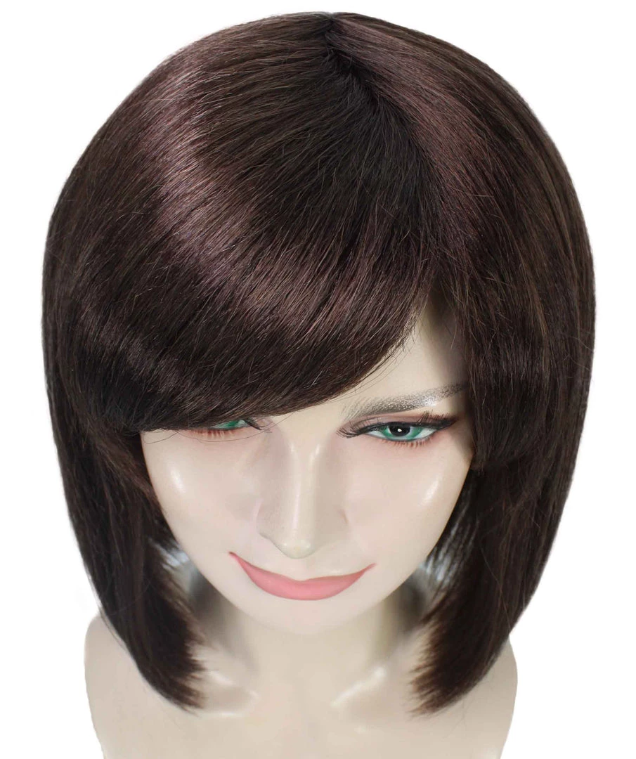 BC Introverted Bob | Women's Brown Color Straight Shoulder Length Trendy Introverted Bob Wig