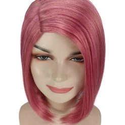 BC Introverted Bob | Women's Rose Gold Color Straight Shoulder Length Trendy Introverted Bob Wig