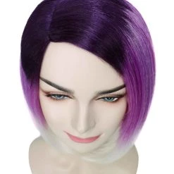 BC Mid Ombre | Women's Purple Color Straight Shoulder Length Trendy Mid Ombre Wig