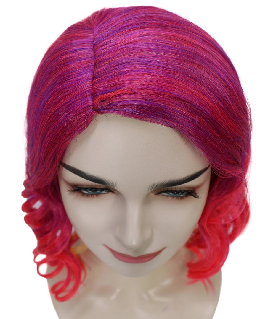 BC Sunset Soiree | Women's Red Color Curly Shoulder Length Trendy Sunset Soiree Wig