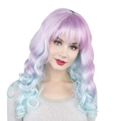 BC Pastel Ombre | Women's Multi Color Curly Shoulder Length Trendy Pastel Ombre Wig