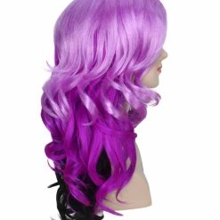 BC Adult Women's Purple Gradient Color Curly Medium Length Trendy Wig