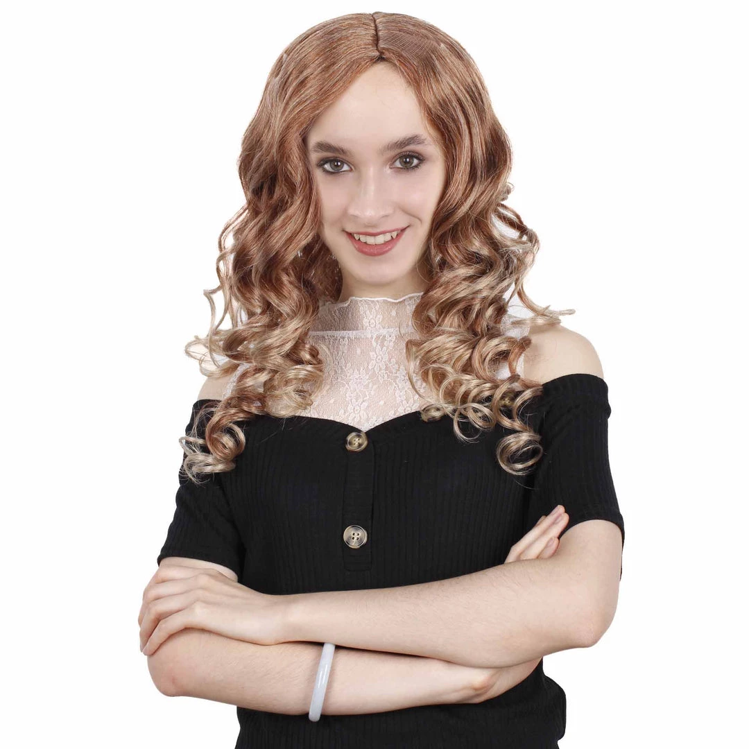 BC Ombre Alice | Women's Brown Color Wavy Shoulder Length Trendy Ombre Alice Wig