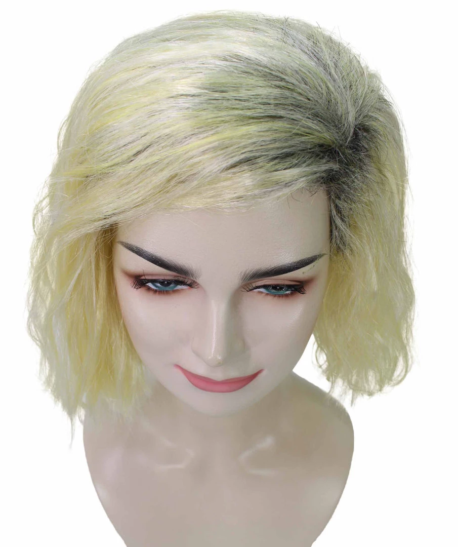 Adult Women's 10" Inch Short Length Halloween Cosplay Ombre Pop Star Fireworks Costume Wig, Synthetic Soft Fiber Hair | HPO