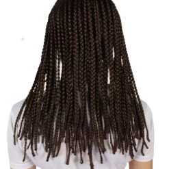 HPO Adult Women's Humanoid Blue Princes Brown Braided Wig