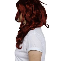 HPO Women's Womens Manga Android Wig | Red Cosplay TV/Movie Wigs | Premium Breathable Capless Cap