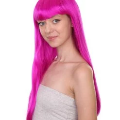 HPO Long Bob Womens Wig | Fancy Party Event Ready Halloween Wig (Lots Of Color Options) | Premium Breathable Capless Cap