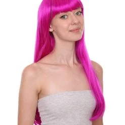 HPO Long Bob Womens Wig | Fancy Party Event Ready Halloween Wig (Lots Of Color Options) | Premium Breathable Capless Cap
