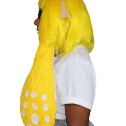 HPO Womens Inkling Girl Wig And Ears With Mask Set | Video Game Wigs | Premium Breathable Capless Cap