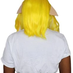 HPO Womens Inkling Girl Wig And Ears With Mask Set | Video Game Wigs | Premium Breathable Capless Cap