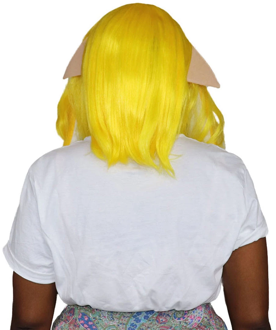 HPO Womens Inkling Girl Wig And Ears With Mask Set | Video Game Wigs | Premium Breathable Capless Cap