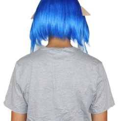 HPO Womens Inkling Girl Wig And Ears With Mask Set | Video Game Wigs | Premium Breathable Capless Cap