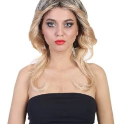 HPO Men's 70's Disco Doll Womens Wig | Blonde Retro Wig | Premium Breathable Capless Cap