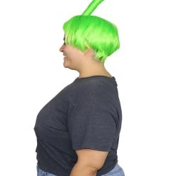 HPO Animation Creature Mens Wig | Green Sexy Cosplay Party Halloween Wig | Premium Breathable Capless Cap Women's