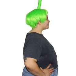 HPO Animation Creature Mens Wig | Green Sexy Cosplay Party Halloween Wig | Premium Breathable Capless Cap Women's