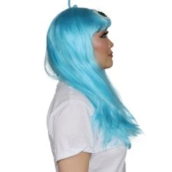 HPO Women's Womens Aliens Wig With Antennae | Blue TV/Movie Wigs | Premium Breathable Capless Cap