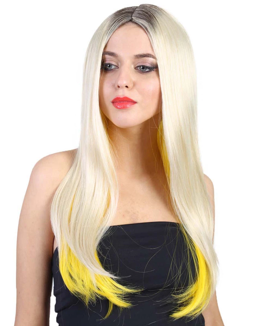 HPO Evil Bride Adult Women's Wig | Blond Cosplay Halloween Wig | Premium Breathable Capless Cap