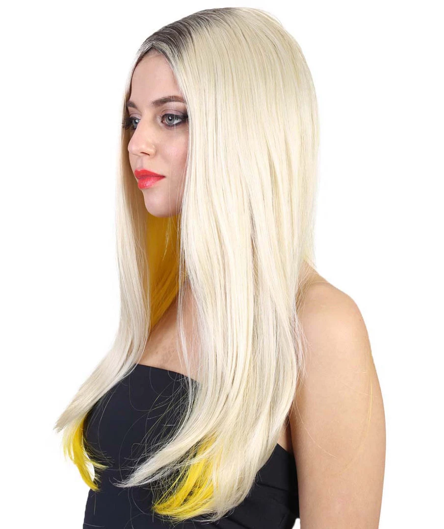 HPO Evil Bride Adult Women's Wig | Blond Cosplay Halloween Wig | Premium Breathable Capless Cap